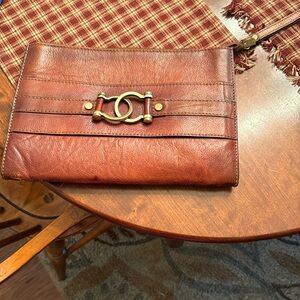 Leather wristlet